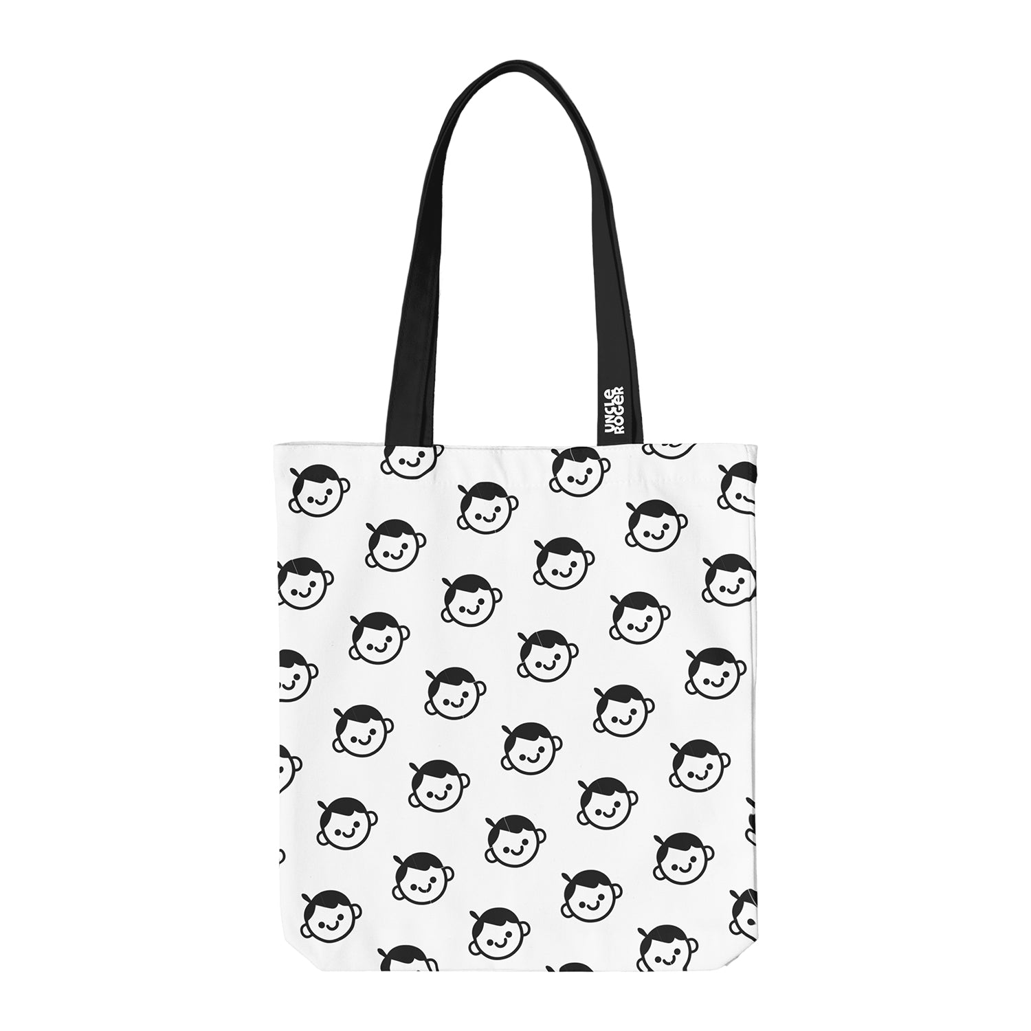 Face Logo White Tote Bag